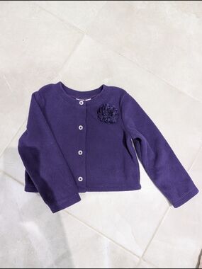 4/$20 1989 Place Purple Fleece Cardigan – Size 3T